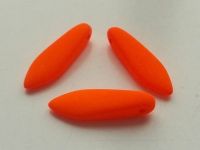 Mačkané korálky-oranžové neonové jazýčky, 03x11mm, bal.10ks