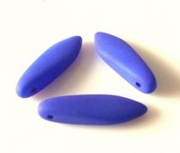 Mačkané korálky-tm. modré neonové jazýčky, 05x16mm, bal.10 ks