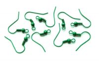 Hook Earwire - green, 20x19x3mm, packing 10 pcs