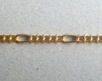 Iron Twist Oval Chain, plated,10x4x1mm, gold, packing 1m